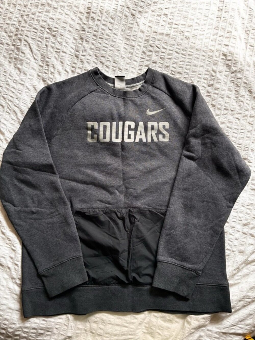 Nike Cougars Crewneck Sweatshirt Men's XXL Gray Black Pullover 2XL